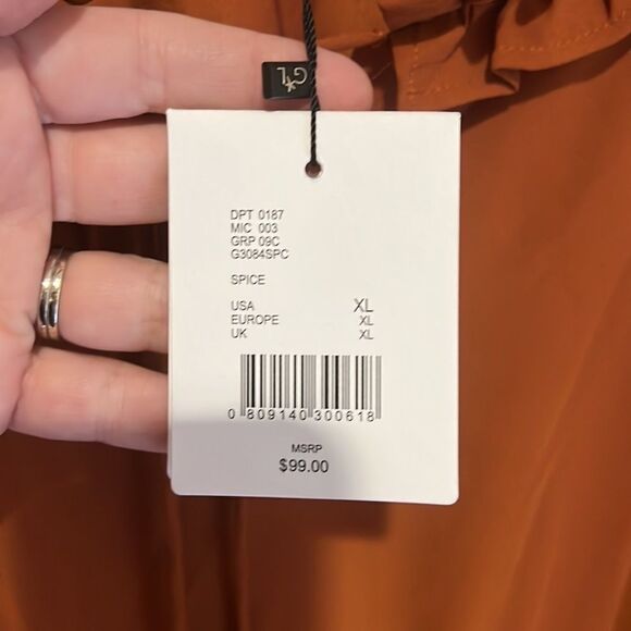 New Gibson Latimer Spice Brown Boho Dress XL - Picture 6 of 10